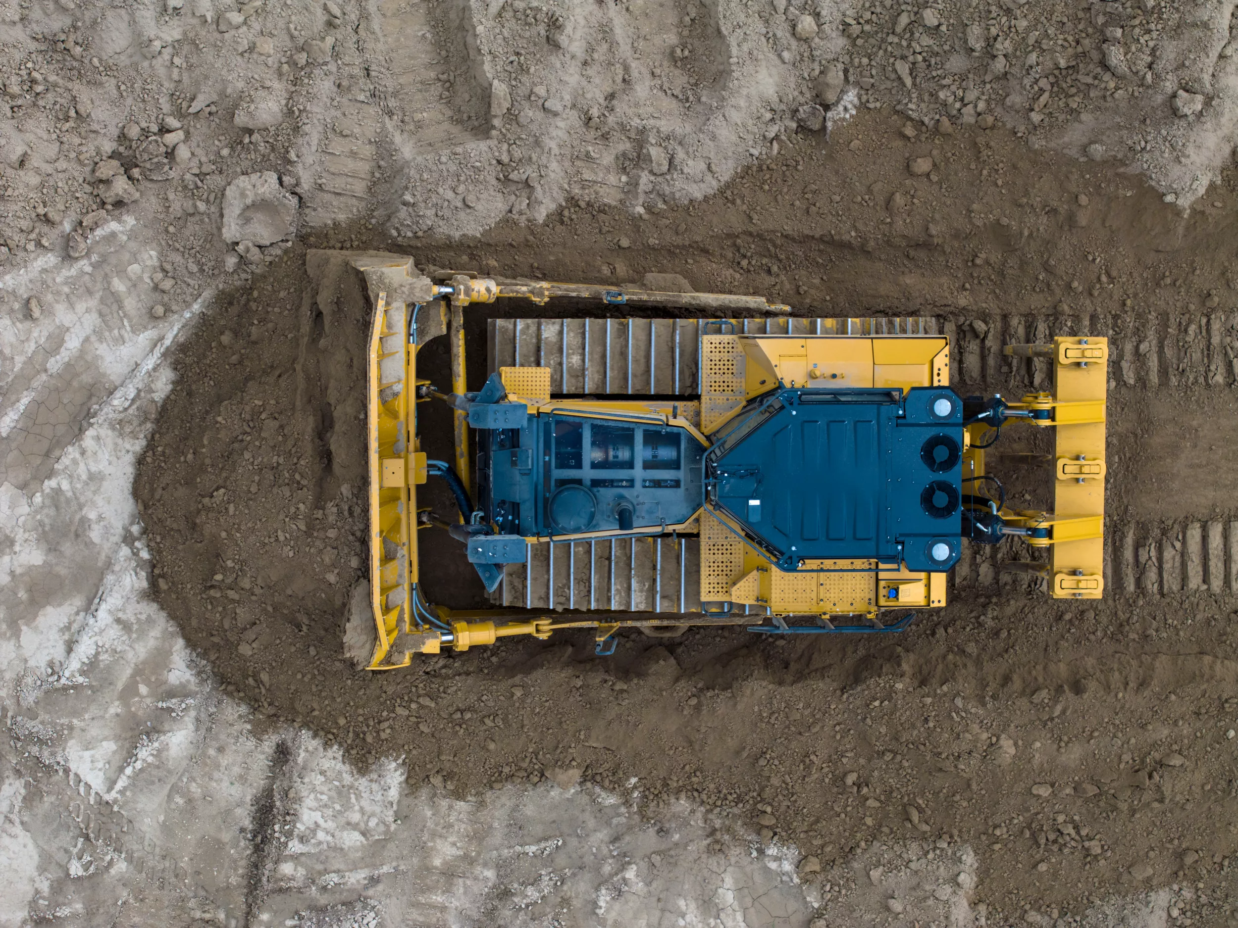 Tracteur D8 en action
