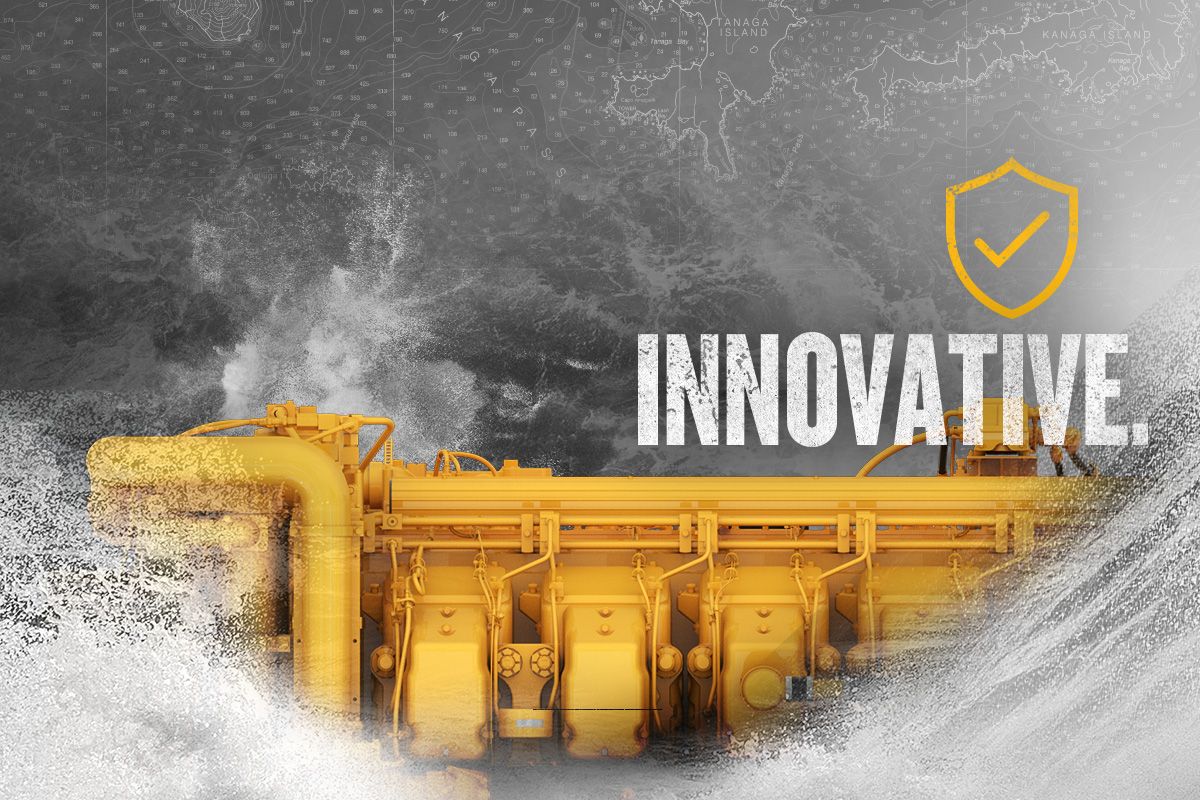 Cat machinery with the word Innovative above it