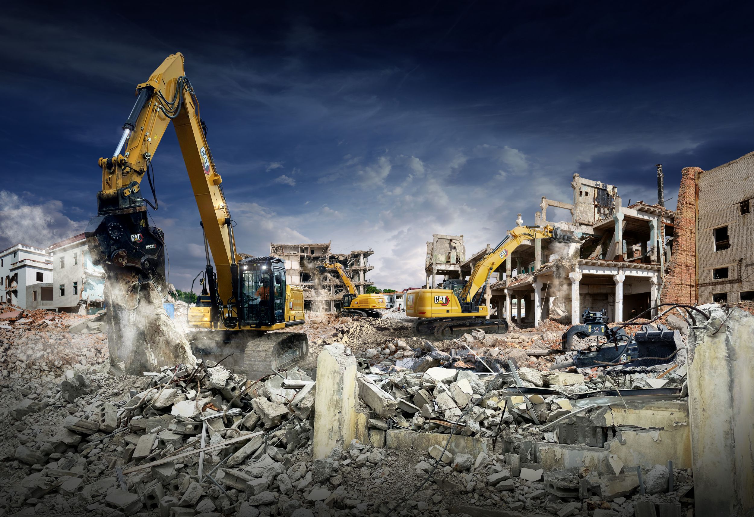 The 330, 340 and 352 Straight Boom Excavators