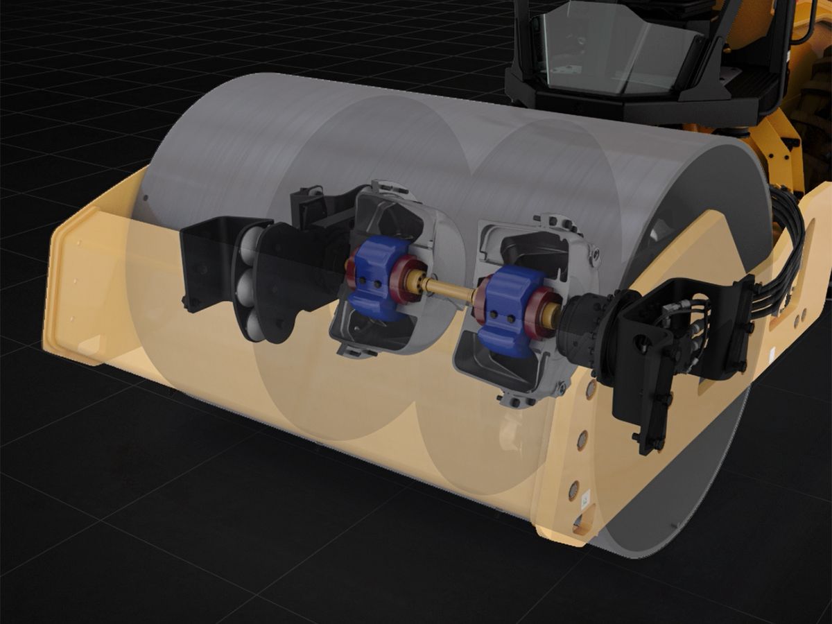 Vibratory system on Cat CS11 GC vibratory soil compactors