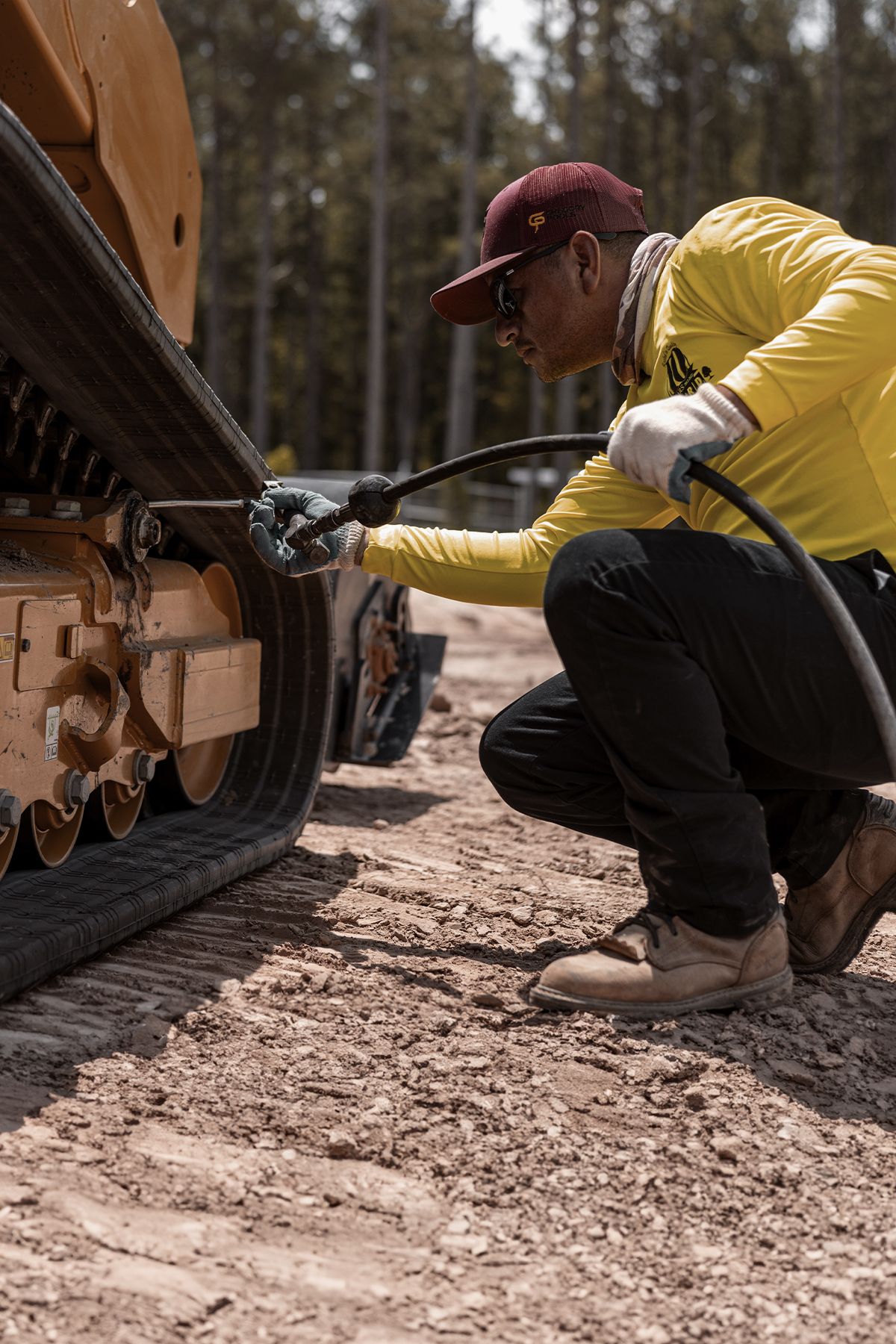 worker in front of a machine