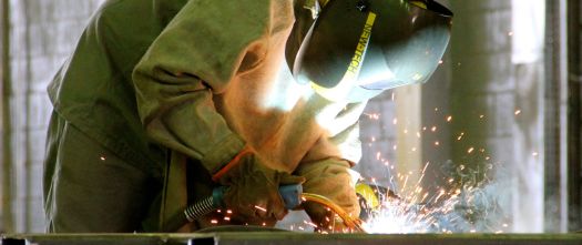 Employee welding
