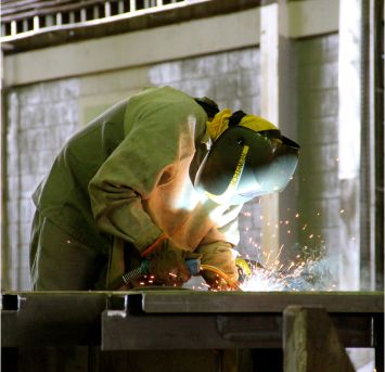 Employee welding