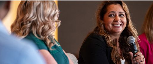 Several female employees talking