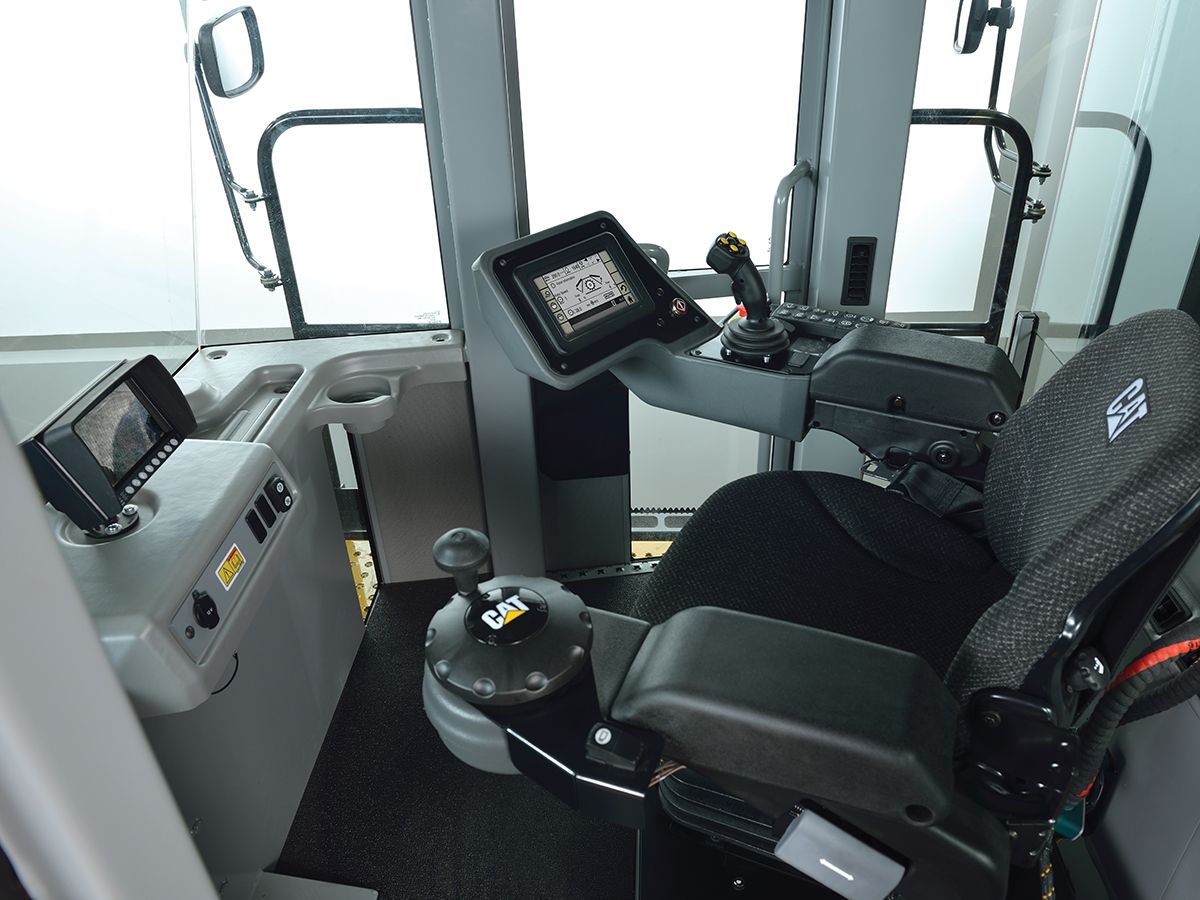 Cab of the Cat RM500 road reclaimer/soil stabilizer