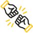 two fists doing a fist bump