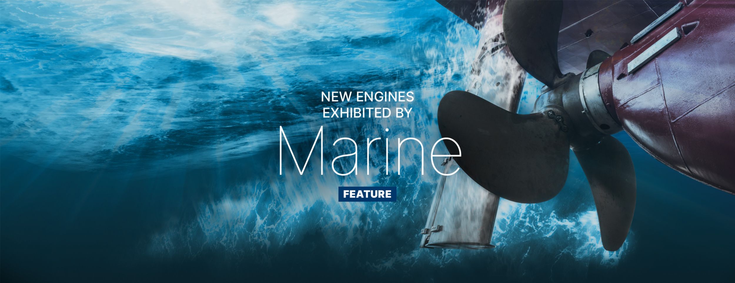 Boat propeller under water