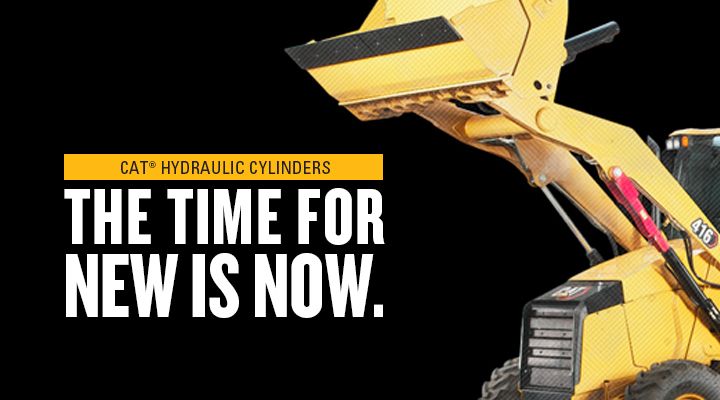 Cat Hydraulic Cylinders "The Time for New is Now" graphic