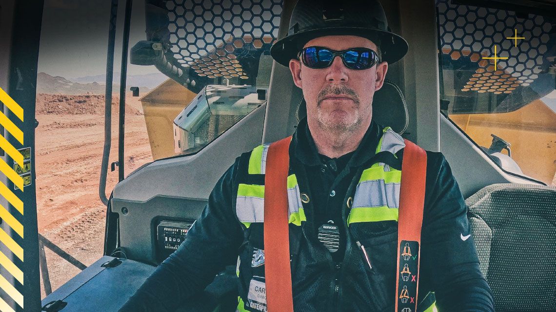 Man Operating Machine with Detect Driver Safety System