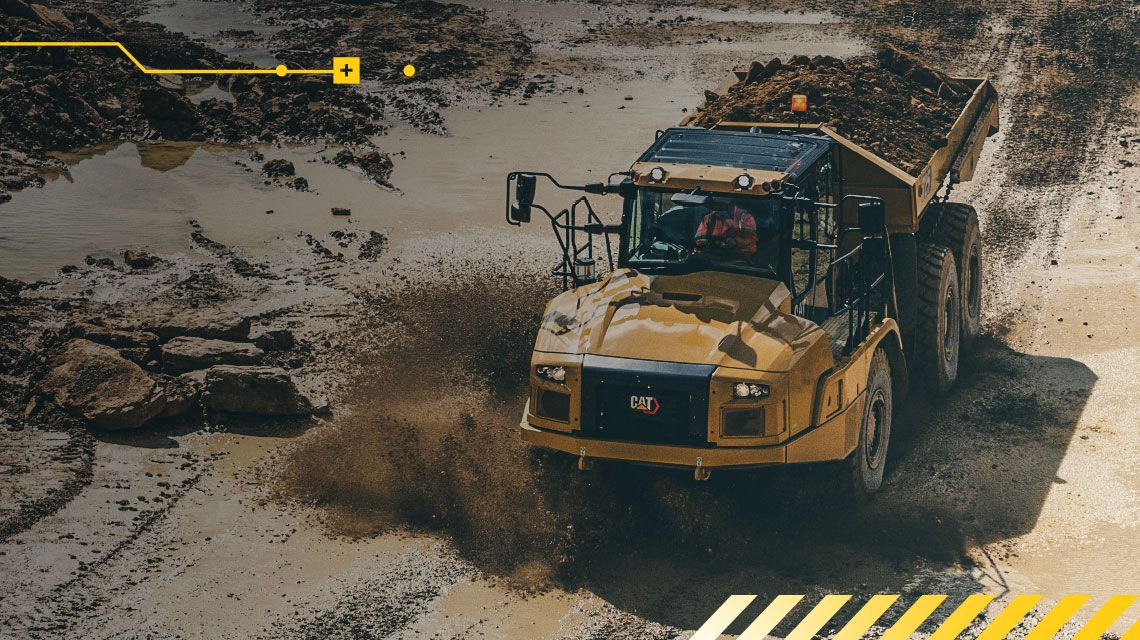 Hauling truck Outside