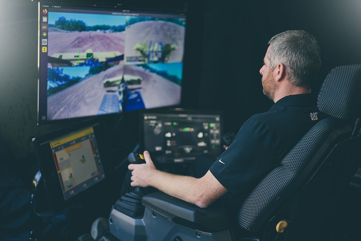 Operator Using a Cat Command Station