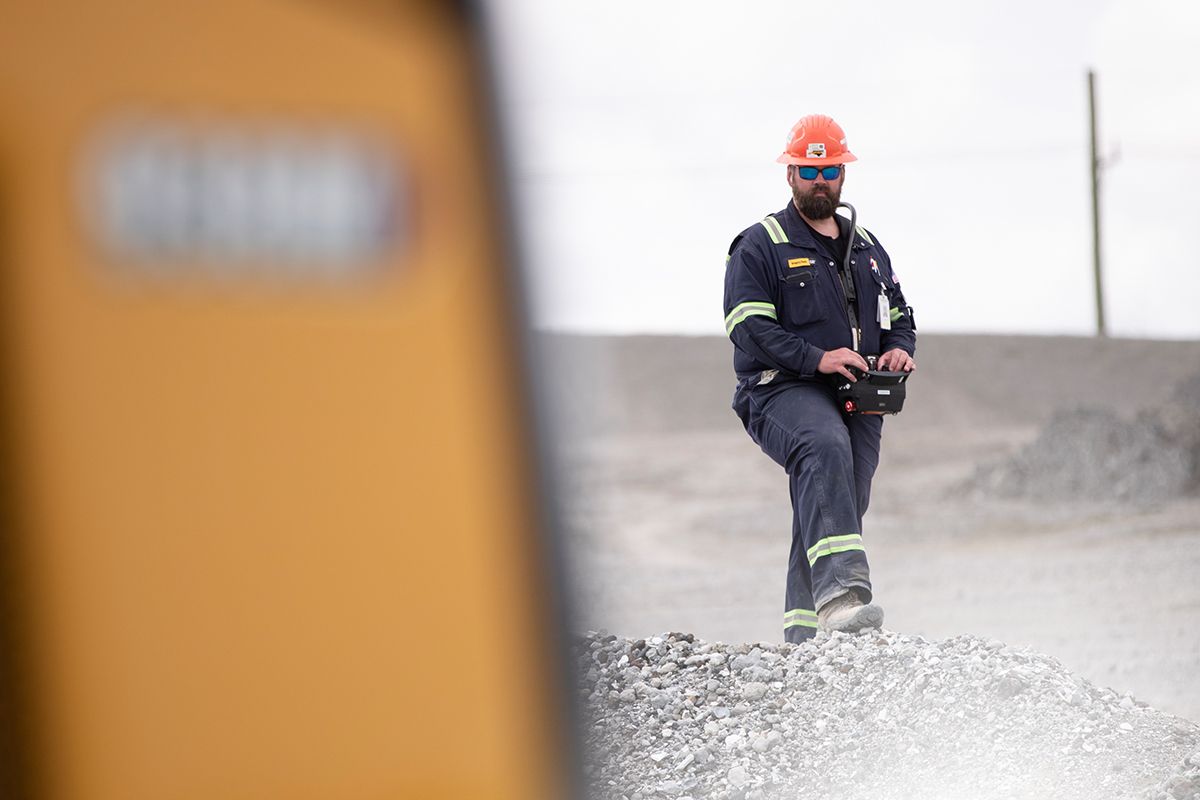 Operator Using a Cat Command Console