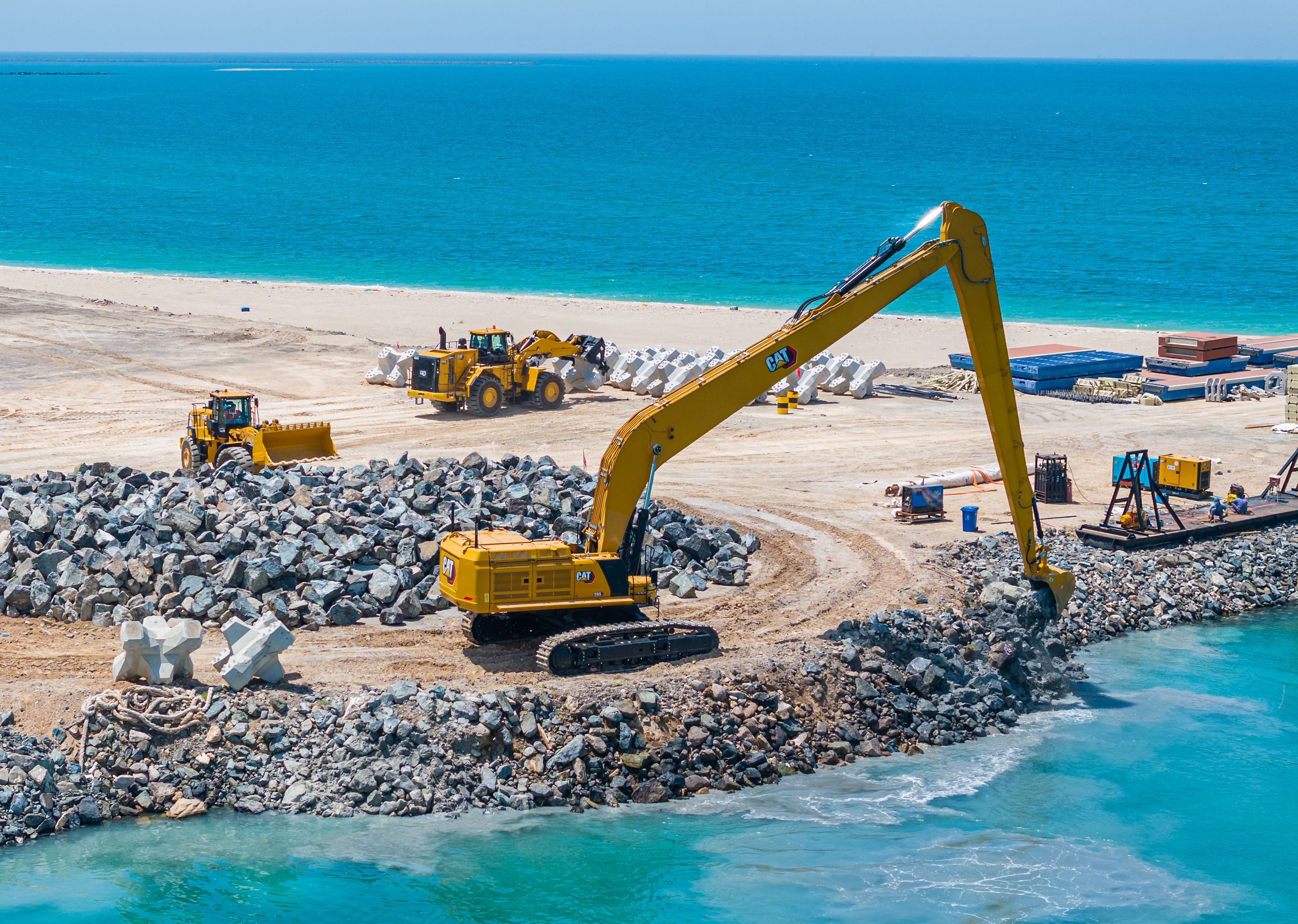 Long reach excavation excavators excel at heavier-duty work that requires more digging force and lift capacity.>