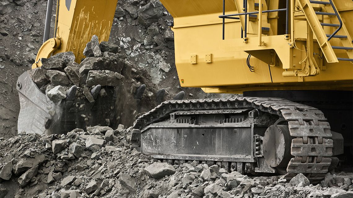 Material rodante para aplicação pesada para escavadeiras hidráulicas de mineração Cat