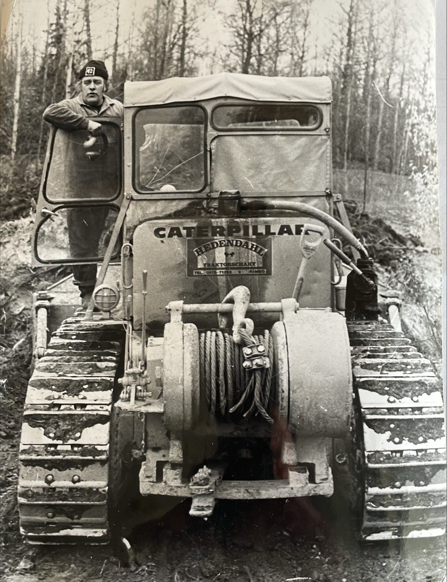 Peter’s father, Royne Hedendahl circa late 1960s on his Cat® D7 17A.