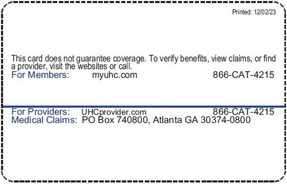 United Healthcare ID card