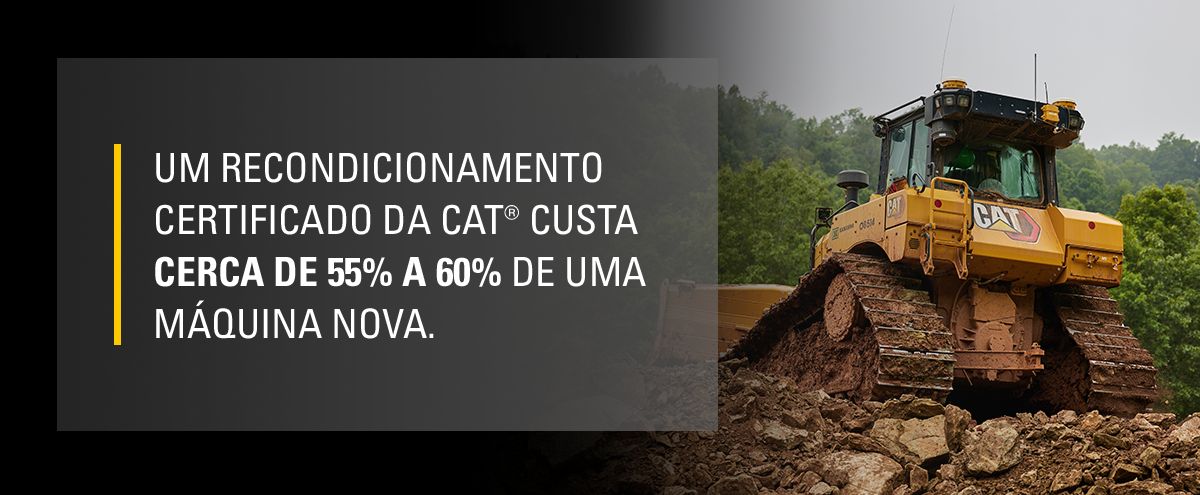 A Cat® Certified Rebuild costs significantly less than a new machine