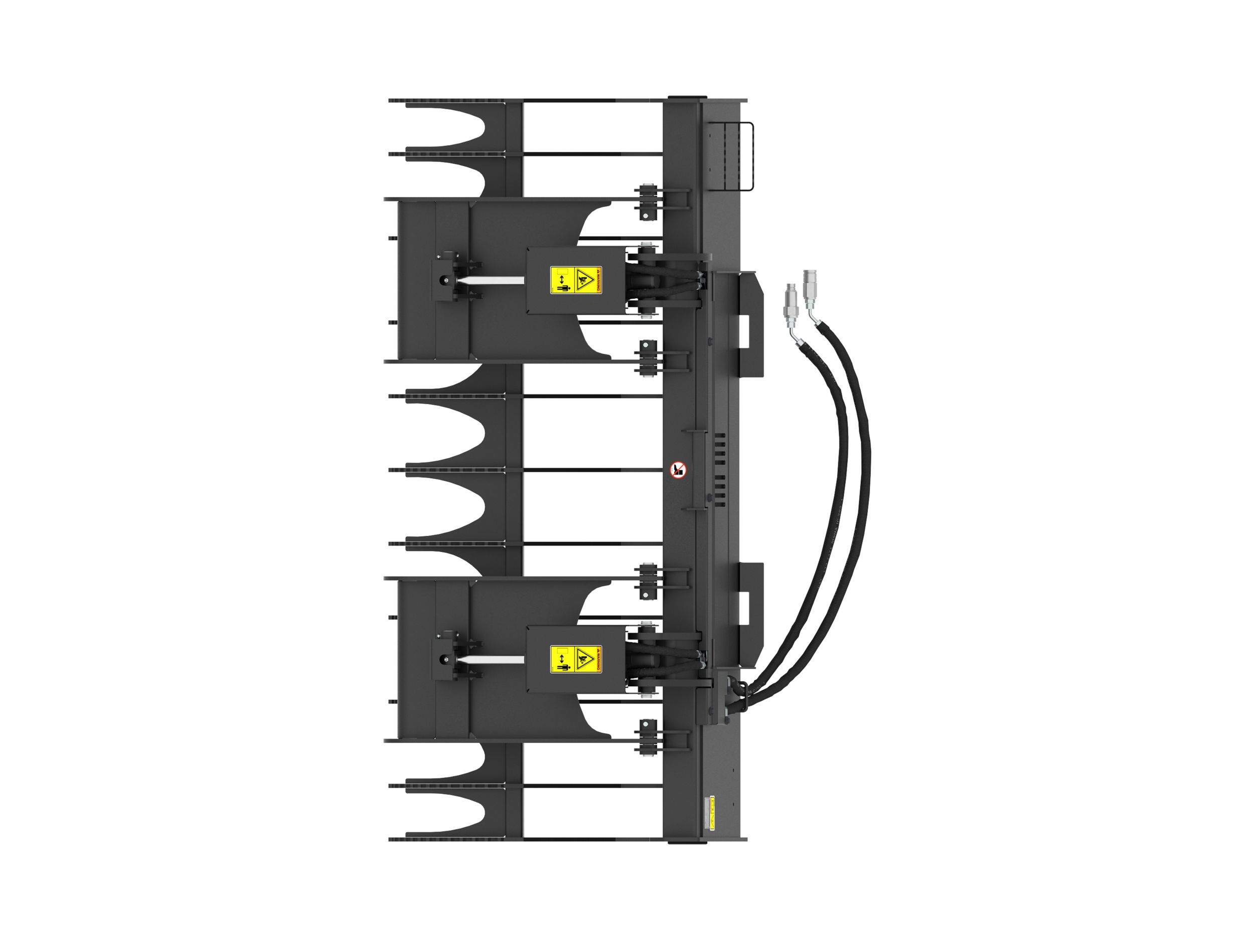 2136 mm (84 in) Straight Tine Industrial Grapple Rakes | Cat