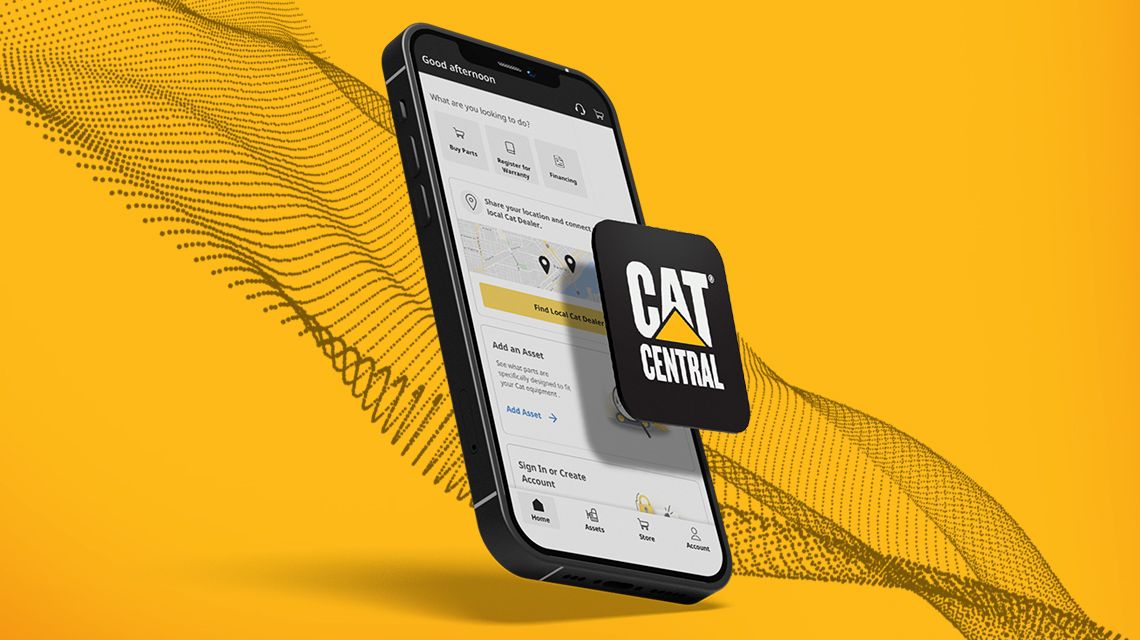Illustration of the Cat Central App on a mobile device