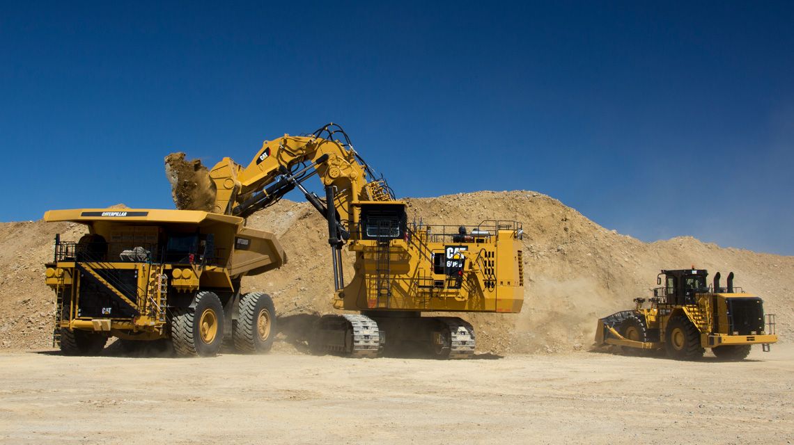 3 Cat machines at a mining site