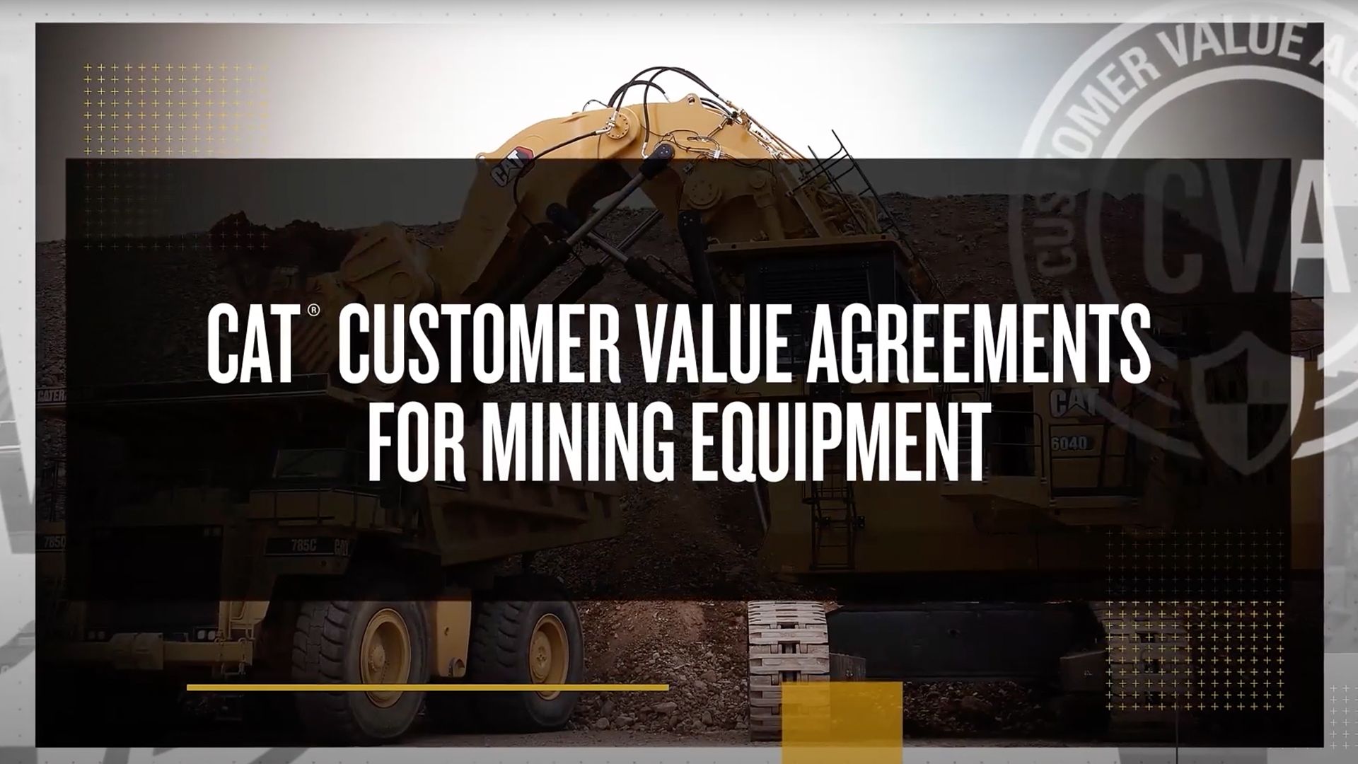 Cat Customer Value Agreements for Mining Equipment