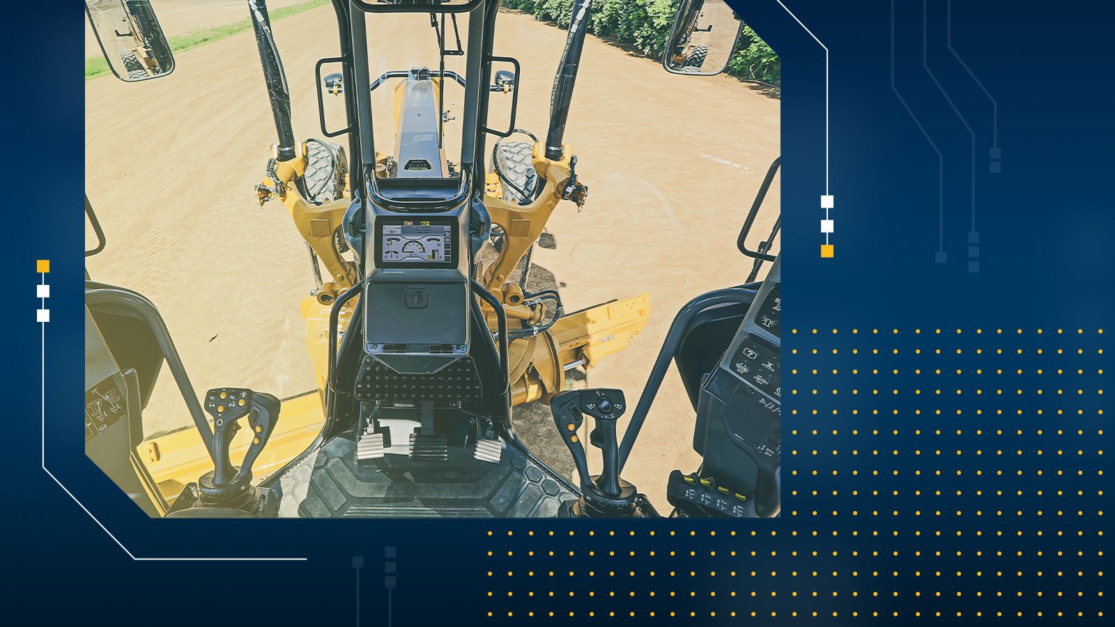motor grader operator view