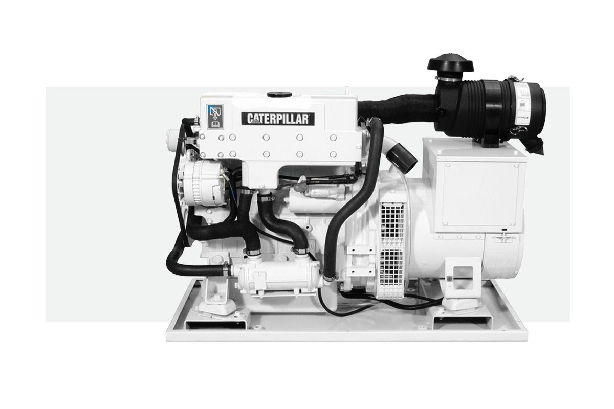 Cat Marine Generator Set against a white background