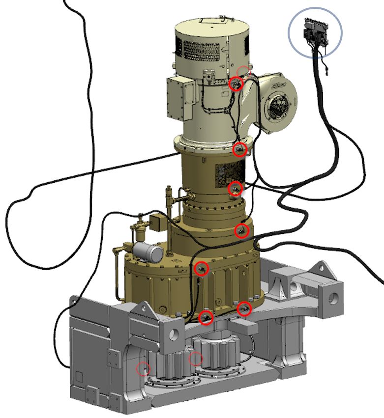 Graphic showing the accelerometer network