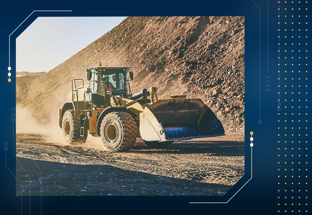 wheel loader on jobsite