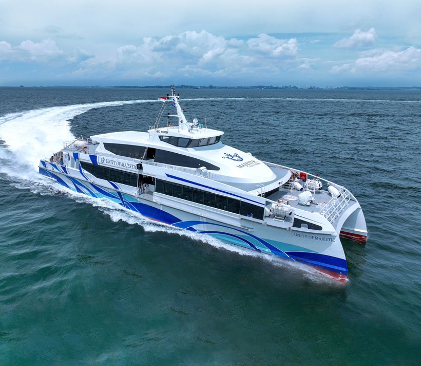 Majestic ferry at sea