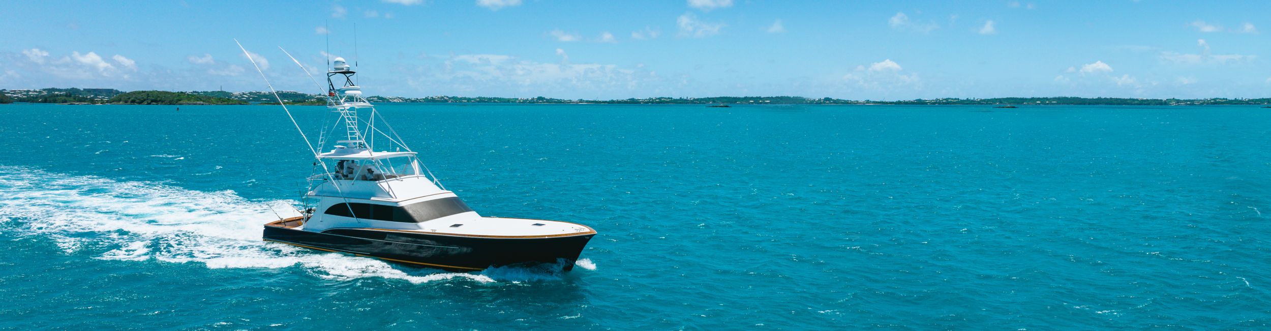 Cat Concerige fishing yacht going out to sea