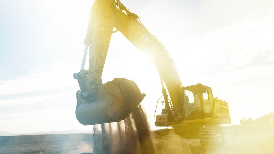 Excavator on a Jobsite