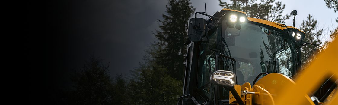 The cat® next gen small wheel loaders with auto Lights