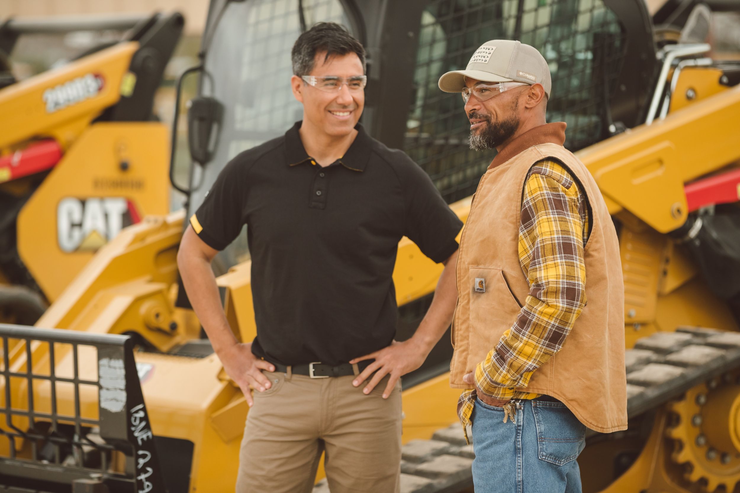 Cat Machine Working in a Field