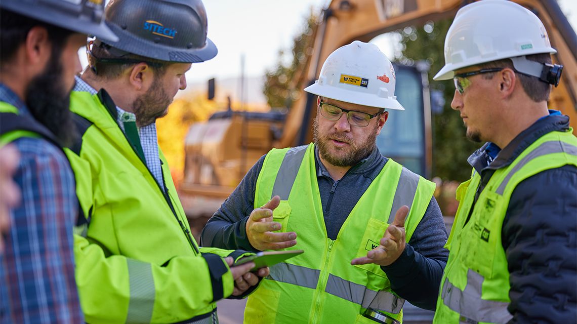 group of people talking