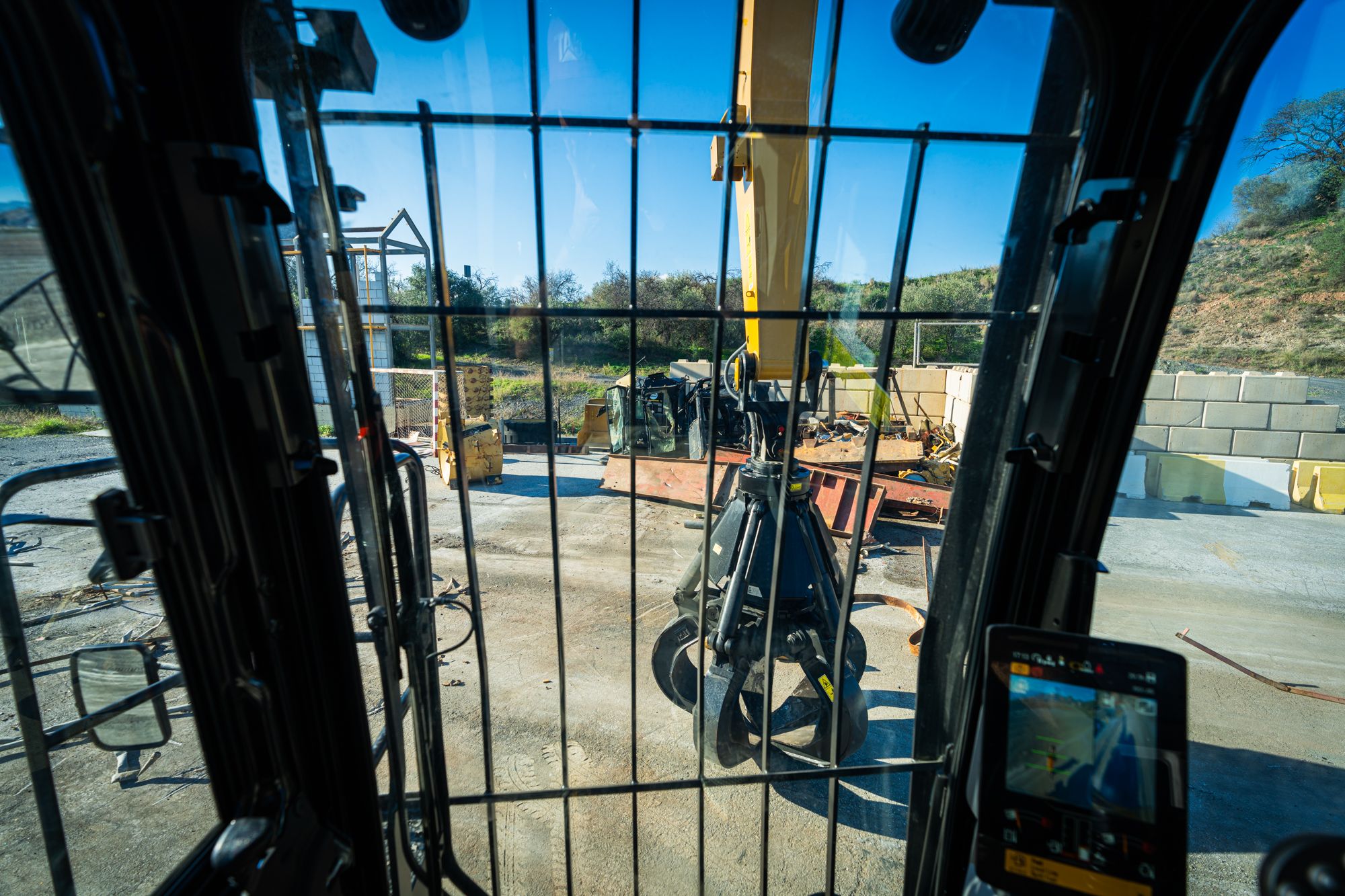 Vue du conducteur depuis l’intérieur de la cabine de la MH3032