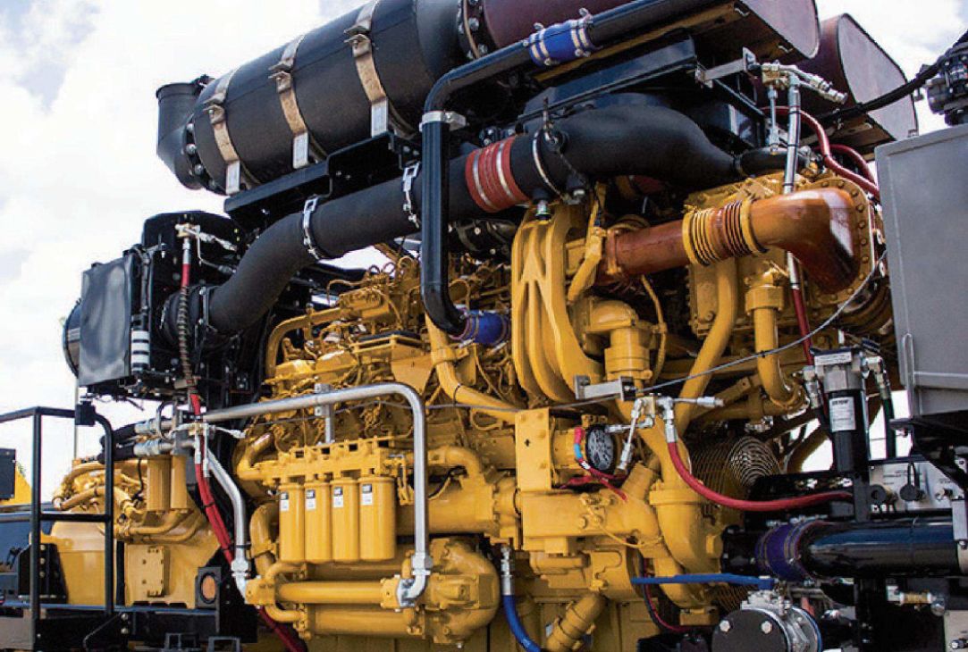 3512E Dynamic Gas Blending Tier 4 Engine on a trailer