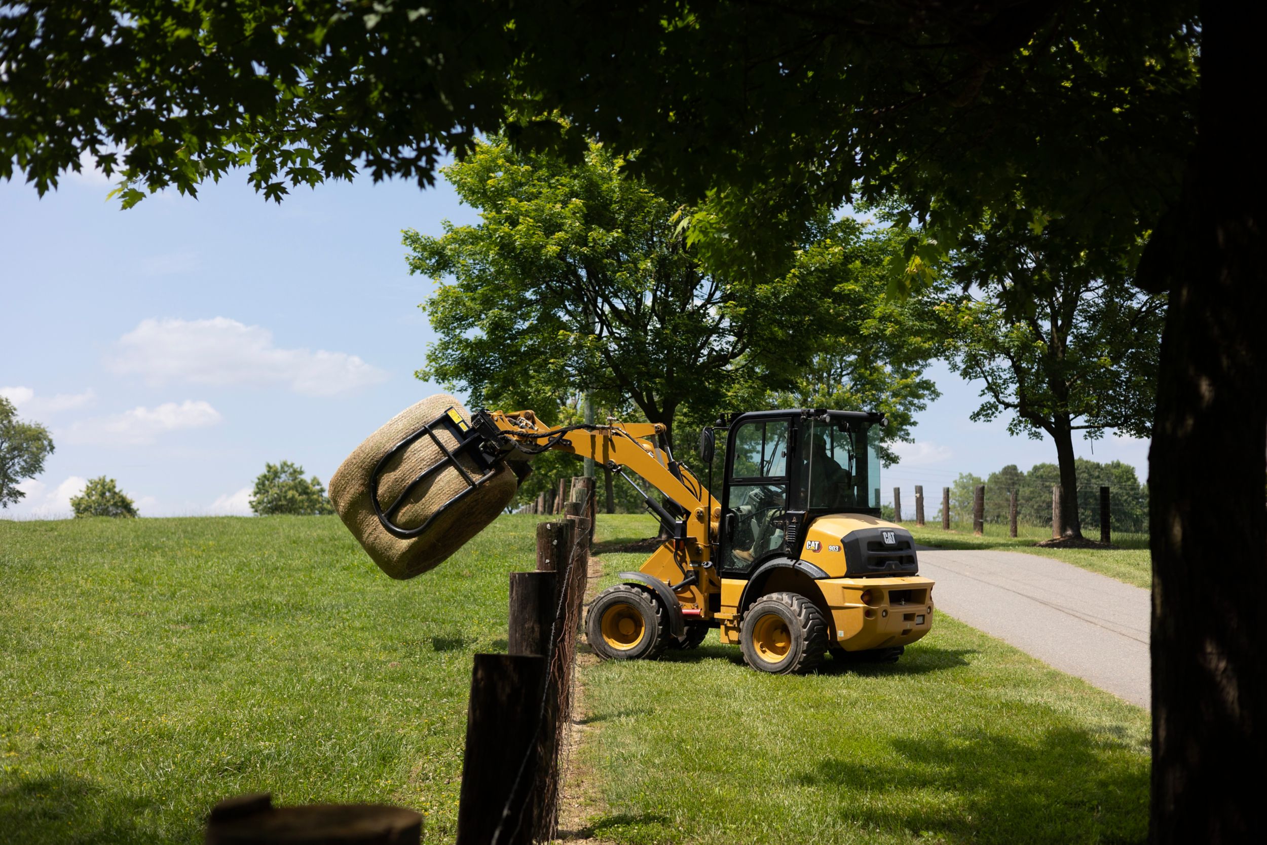 With bale grab in ag application