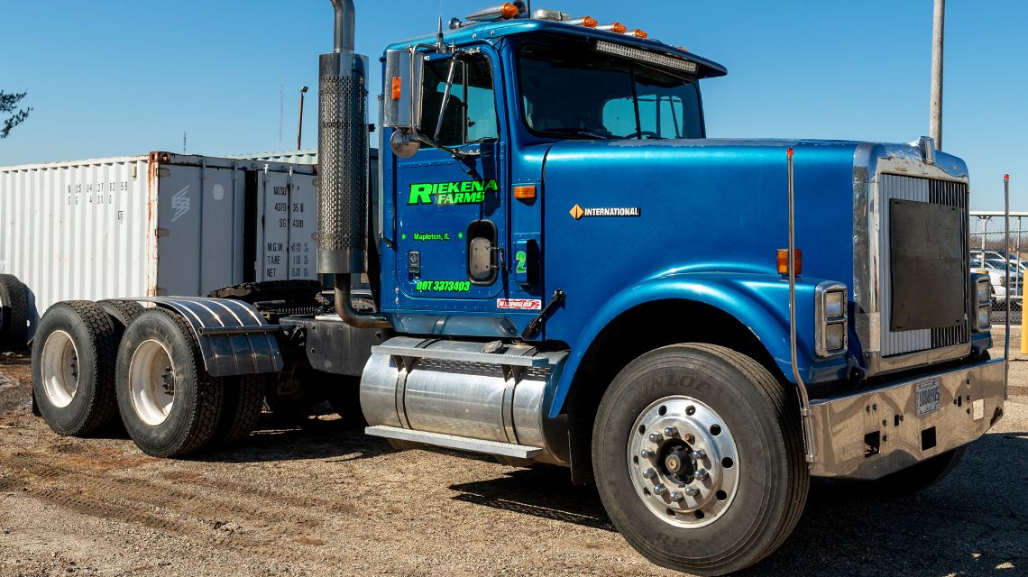 blue Riekena Farms truck