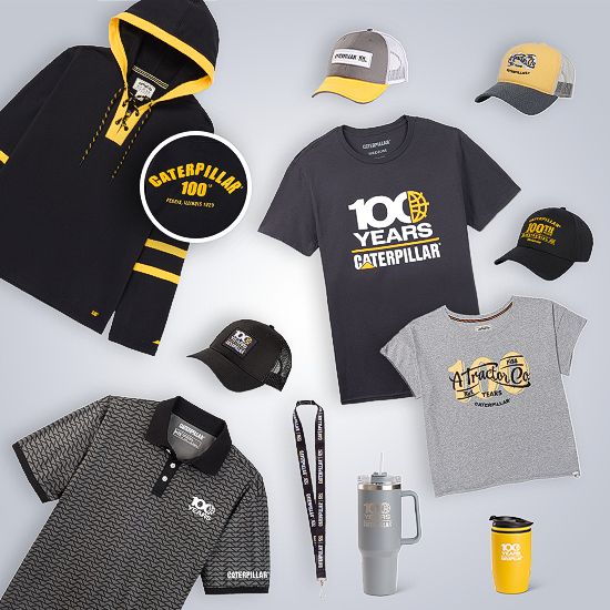 Cat 100-year anniversary apparel and gifts