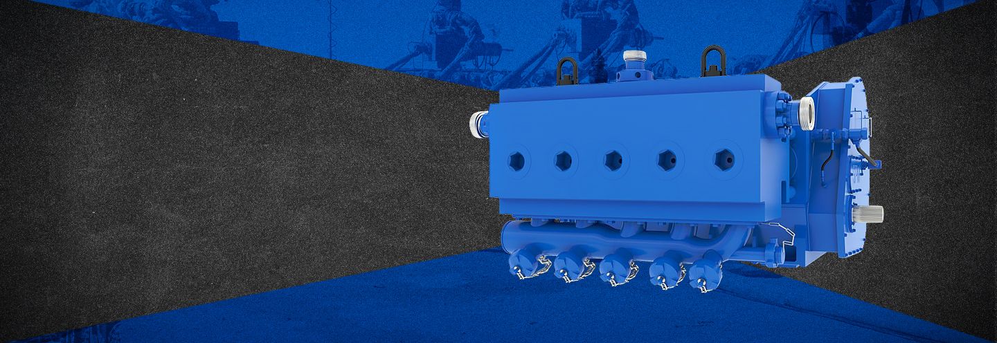 Product render of well service fluid end