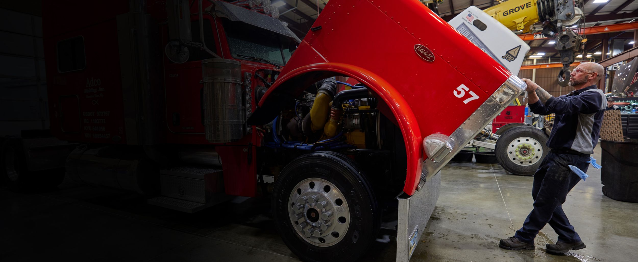 Working on an engine