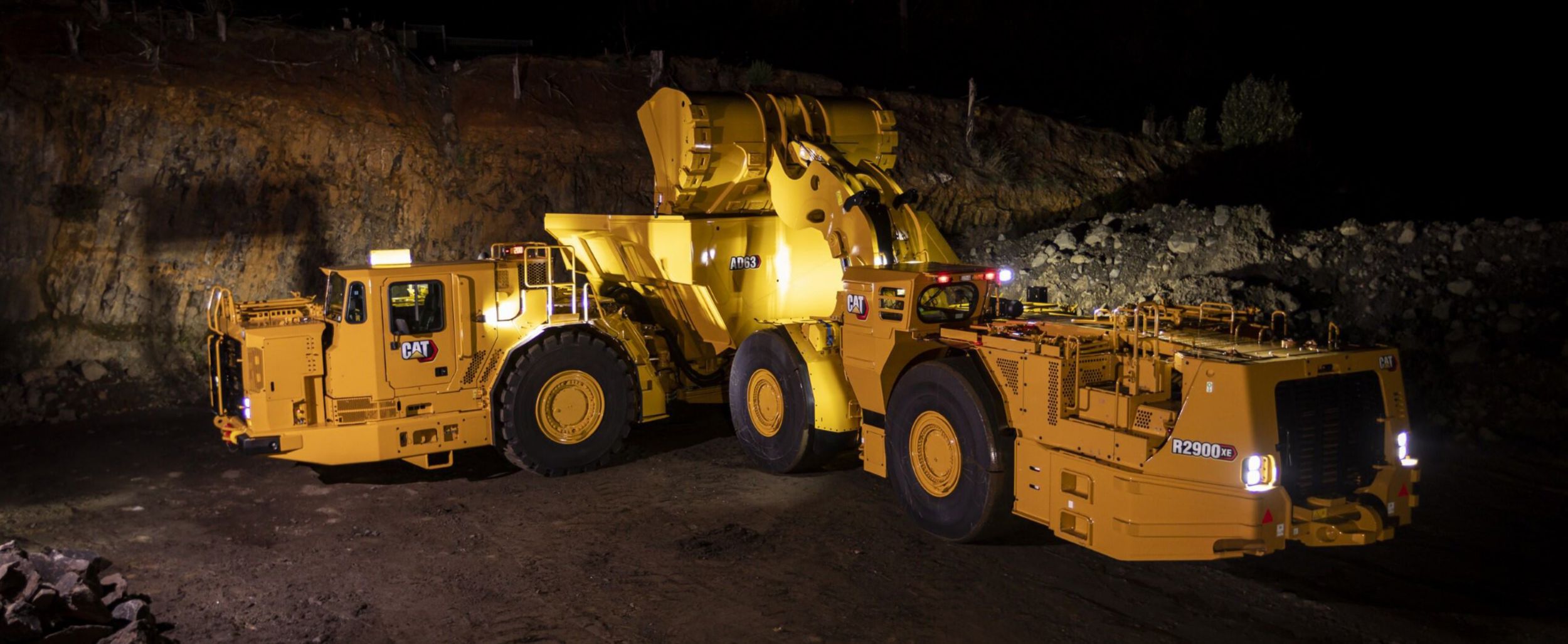 Two Cat Load Haul Dump Loaders