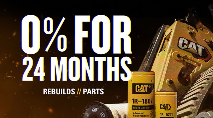 Cat Financial 0% for 24 Months Offer Graphic