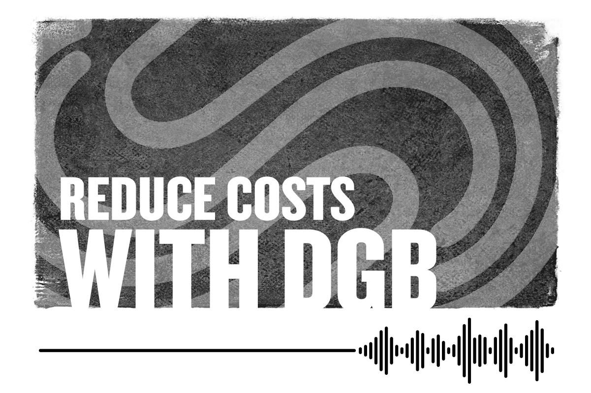 Reduce Costs With DGB podcast card