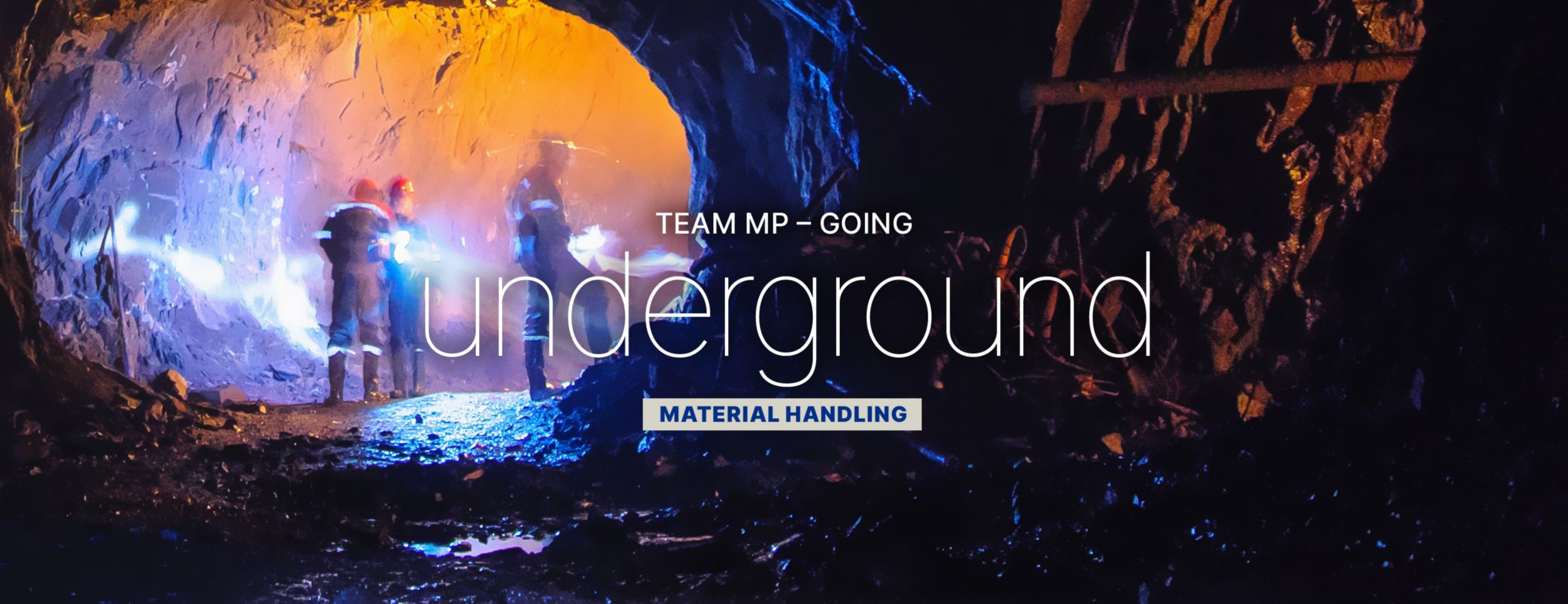 Men underground in a mine