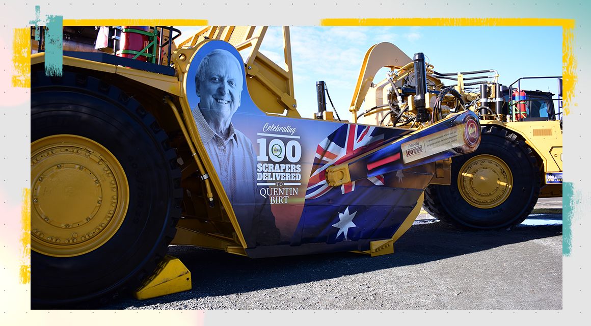 Cat Machine decorated with QH&M Birt signage