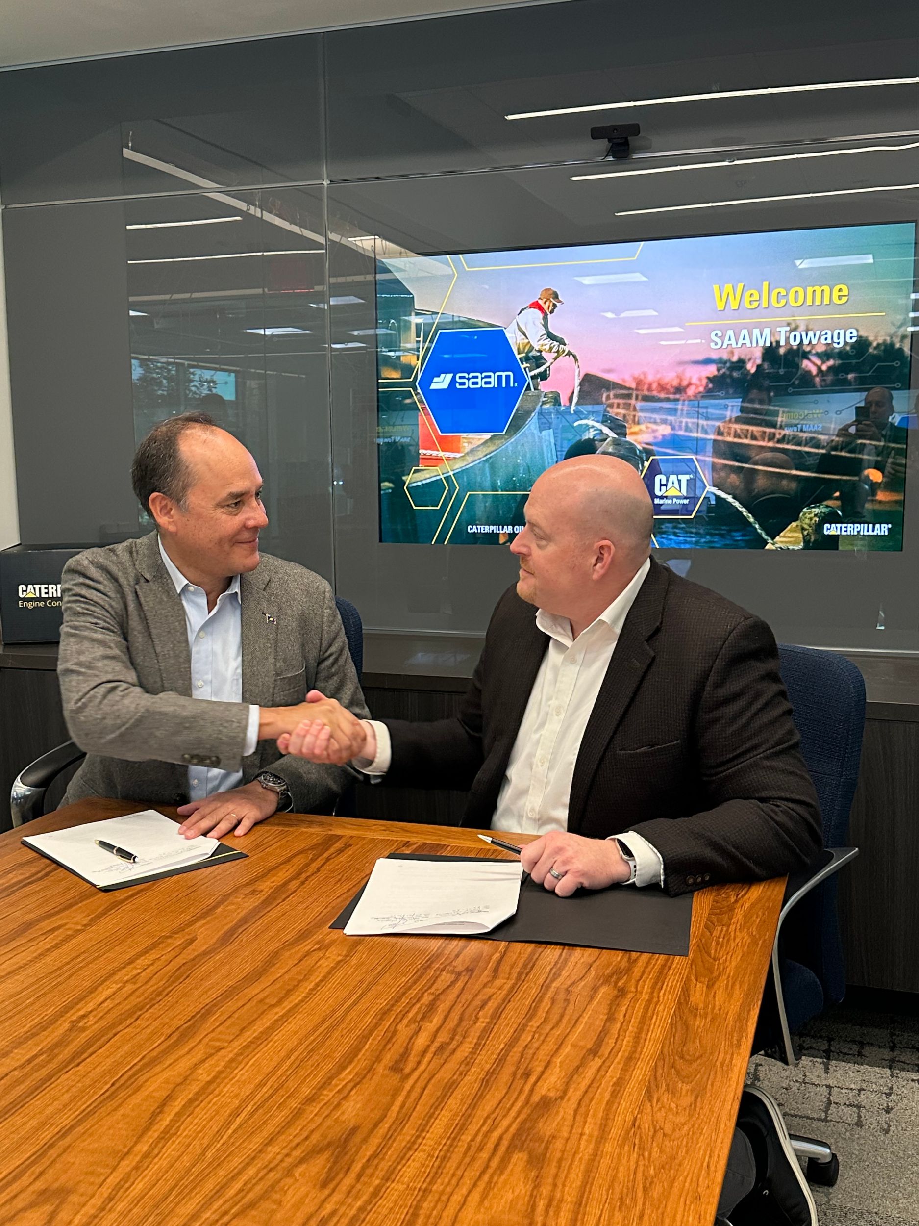 SAAM and Caterpillar Marine Management signing MOU