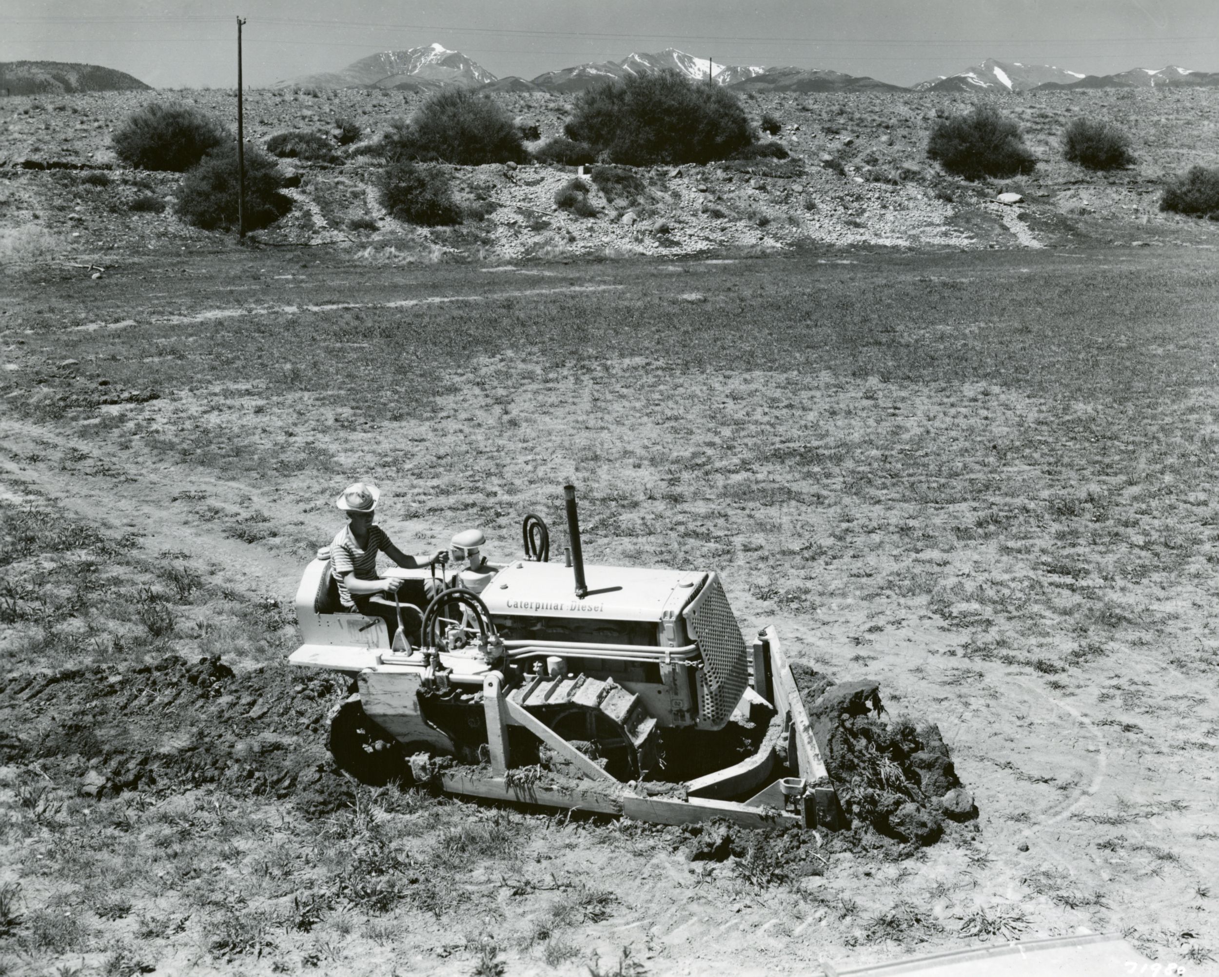 Caterpillar D2 Track-Type Tractor working five miles west of Salida, Colorado, June 14, 1950.