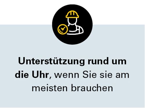 Unterstützung rund um die Uhr, wenn Sie sie am meisten brauchen
